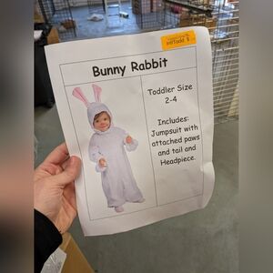 New Toddler 2-4 White Bunny Rabbit Costume